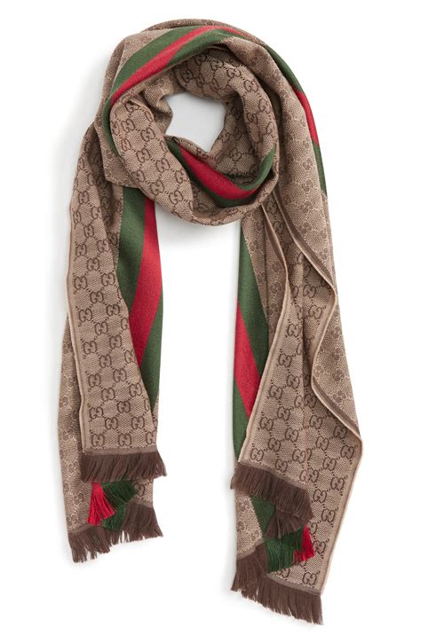 gucci scarf mens wool|original gucci silk scarf.